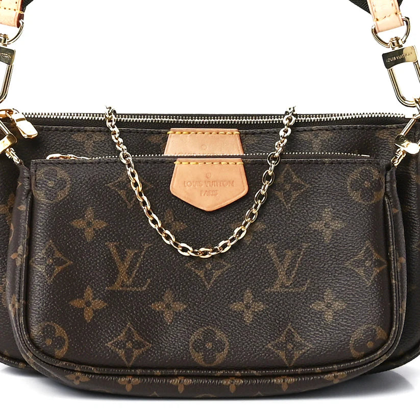 Louis Vuitton Monogram Multi Pochette With Green Strap