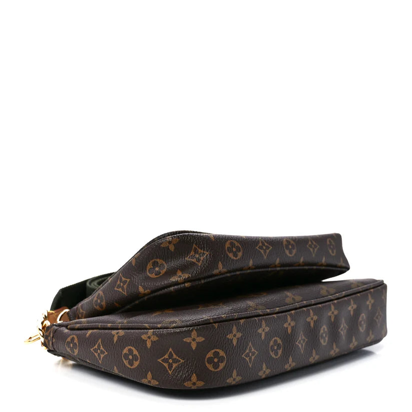 Louis Vuitton Monogram Multi Pochette With Green Strap