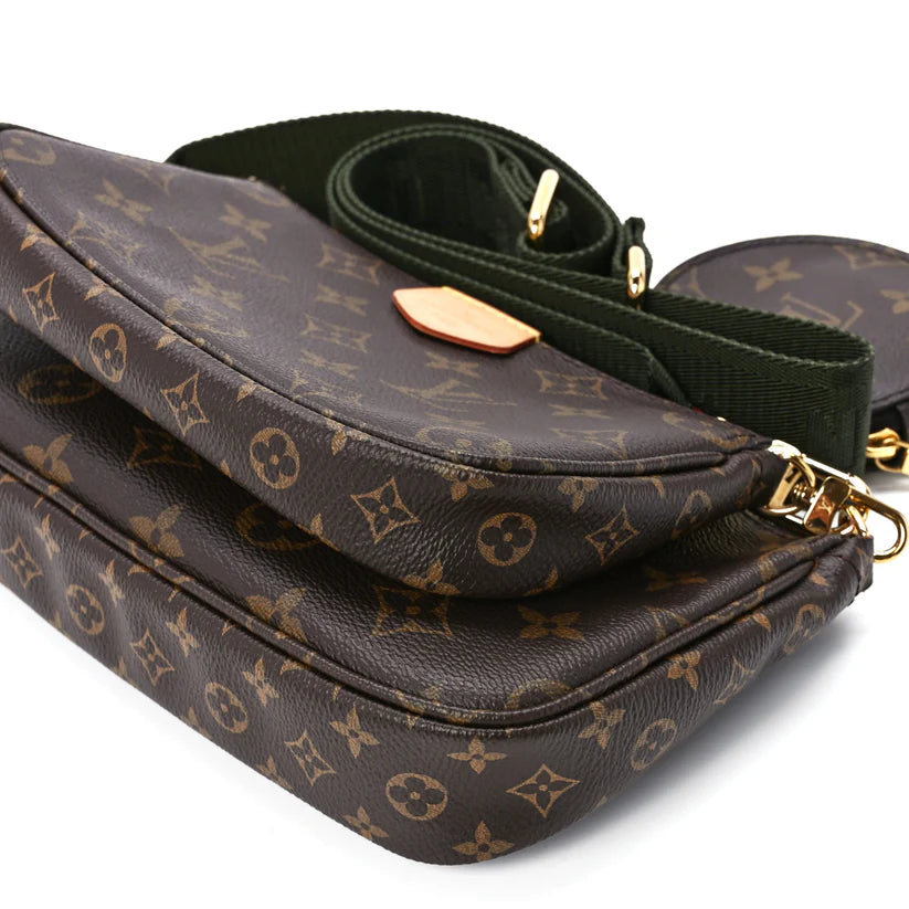 Louis Vuitton Monogram Multi Pochette With Green Strap