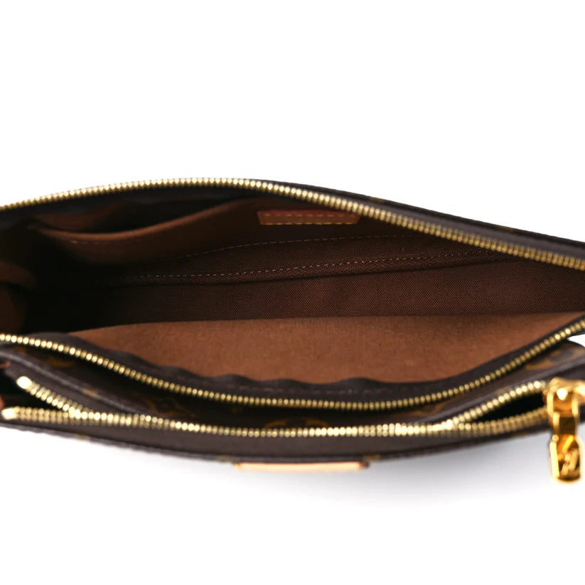 Louis Vuitton Monogram Multi Pochette With Green Strap