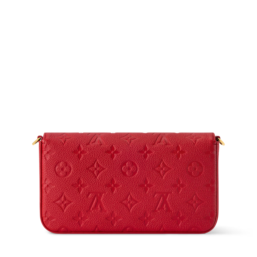 Louis Vuitton Red Pochette Félicie Monogram Empreinte