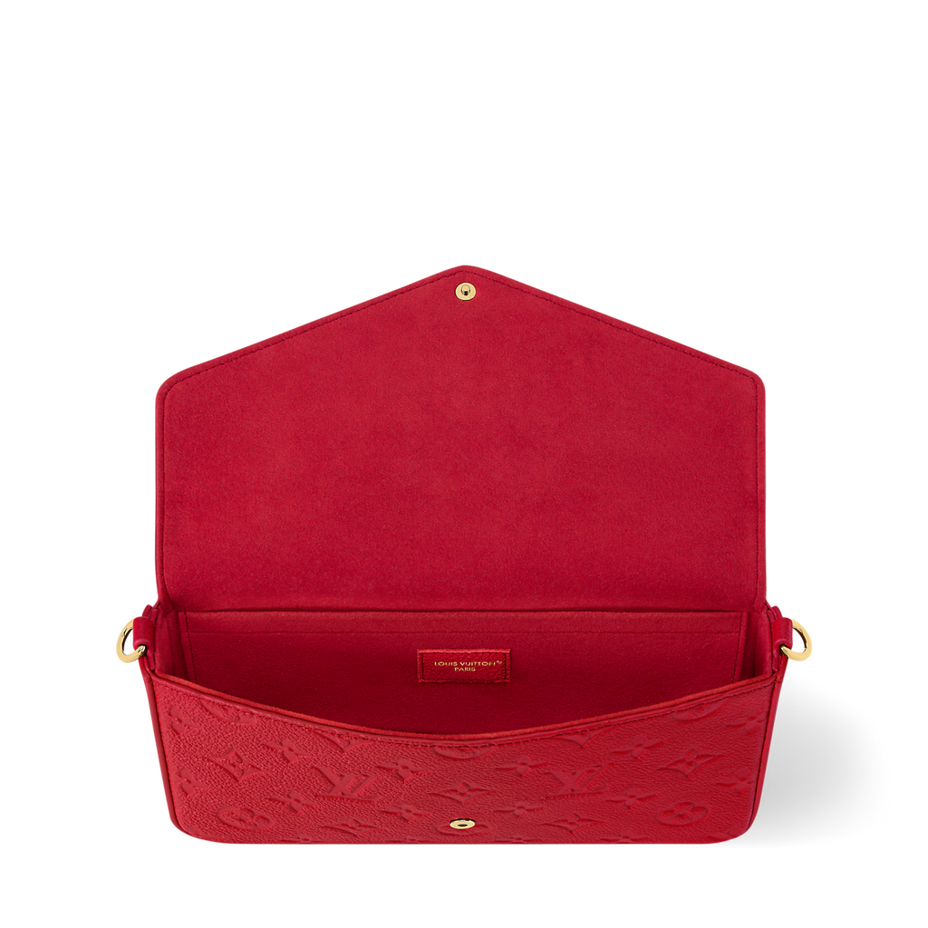 Louis Vuitton Red Pochette Félicie Monogram Empreinte