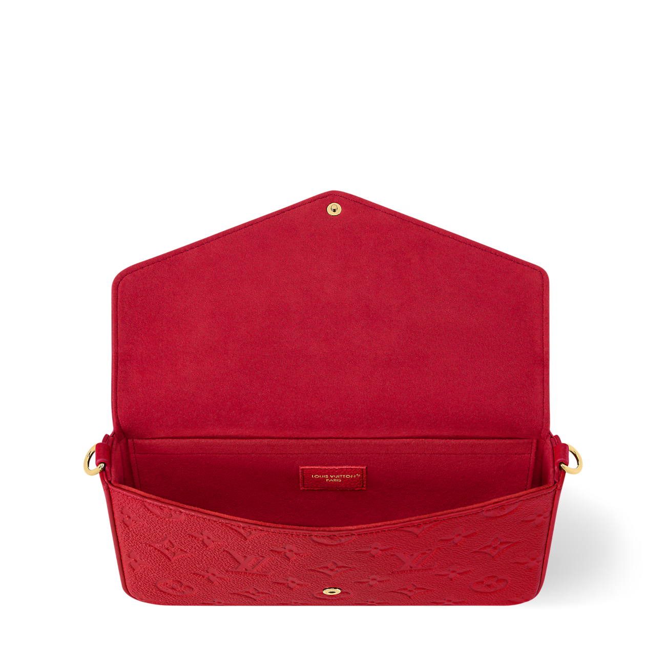 Louis Vuitton Red Pochette Félicie Monogram Empreinte