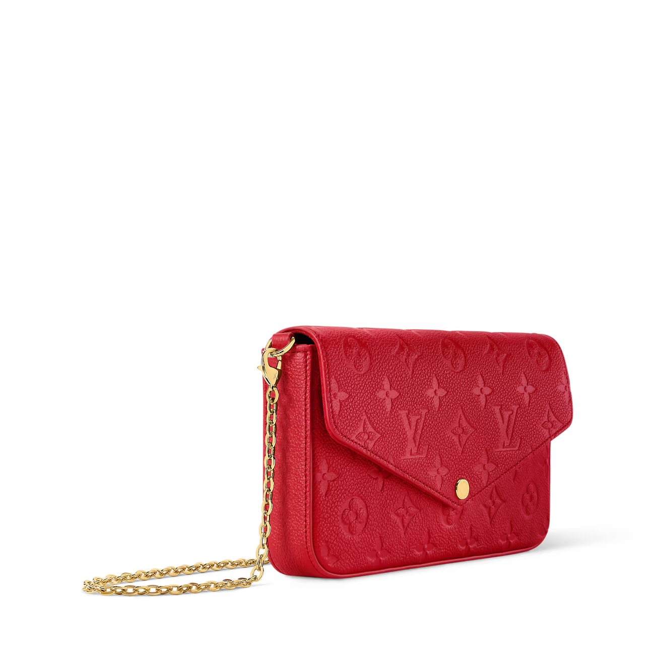 Louis Vuitton Red Pochette Félicie Monogram Empreinte