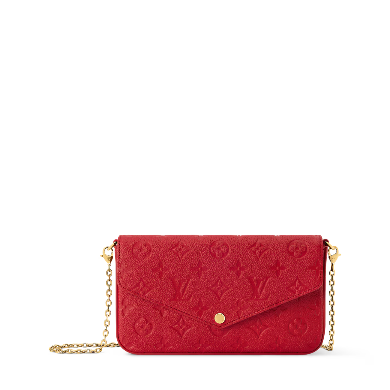 Louis Vuitton Red Pochette Félicie Monogram Empreinte