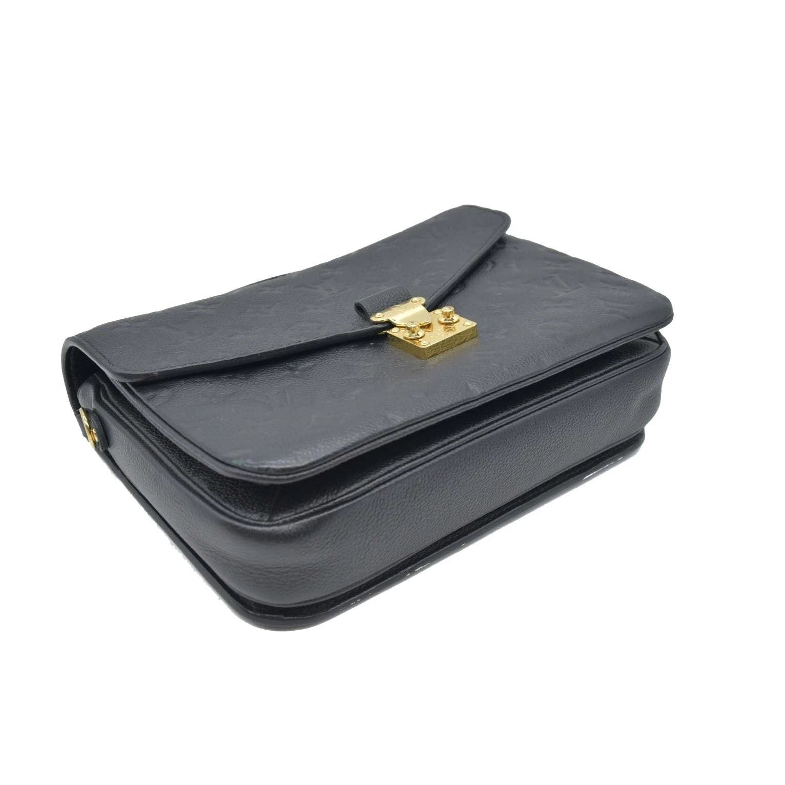 Louis Vuitton Black Embossed Pochette Métis Monogram
