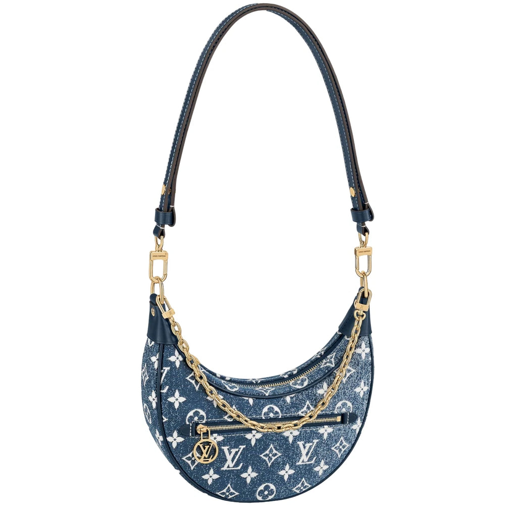 Louis Vuitton Blue Denim Loop Monogram Bag