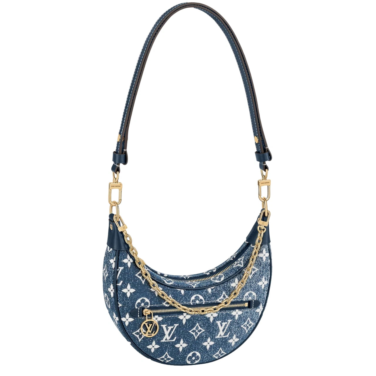 Louis Vuitton Blue Denim Loop Monogram Bag
