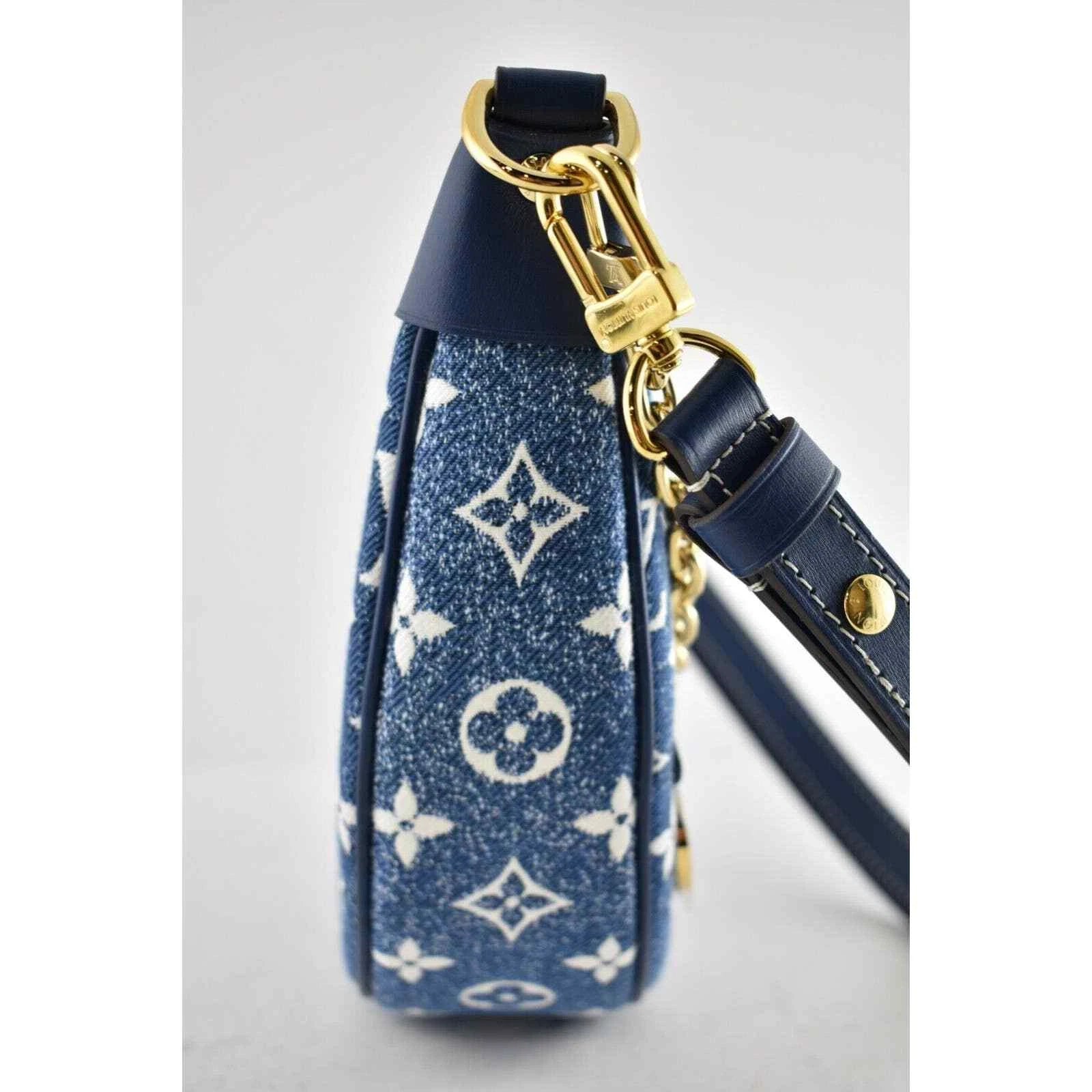 Louis Vuitton Blue Denim Loop Monogram Bag