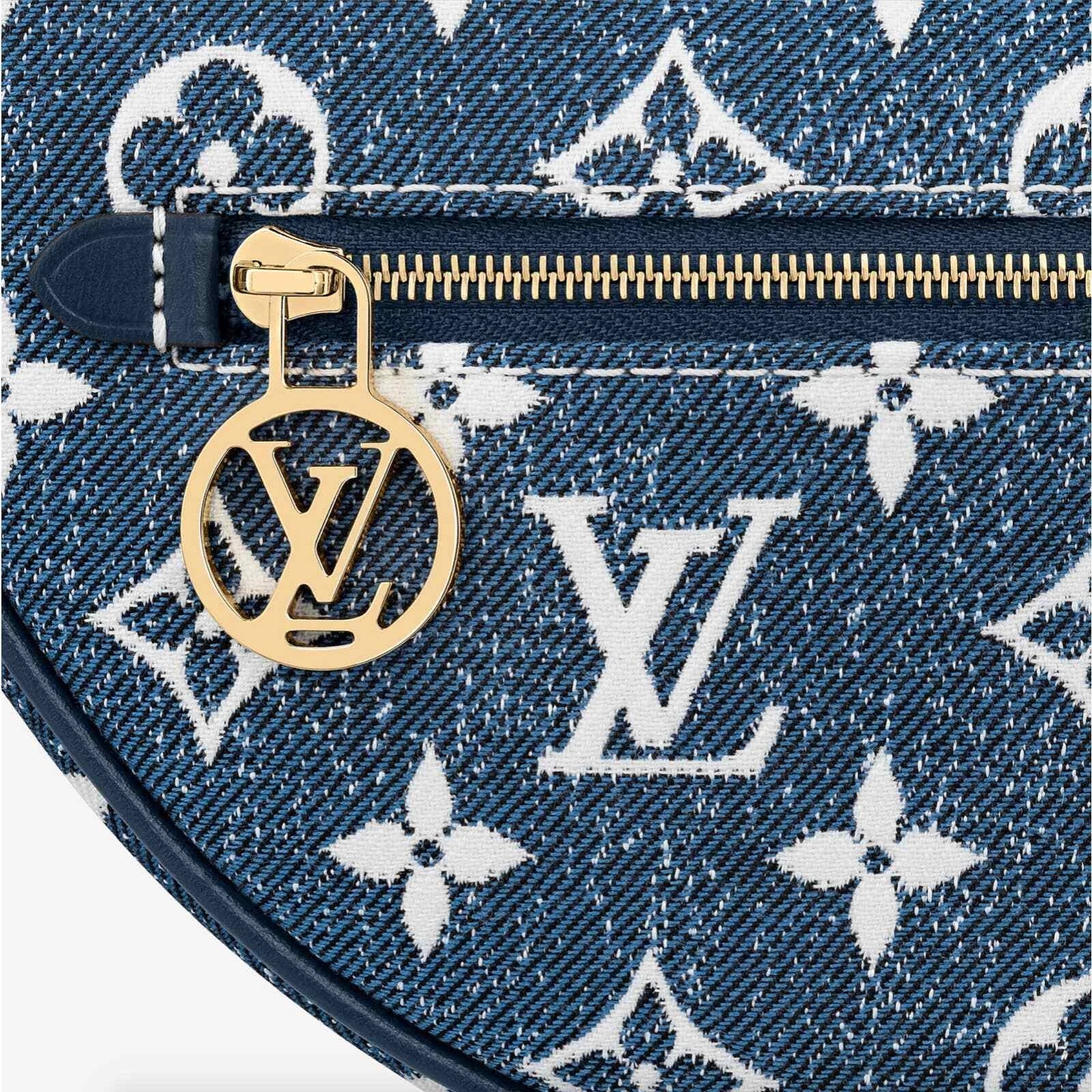 Louis Vuitton Blue Denim Loop Monogram Bag