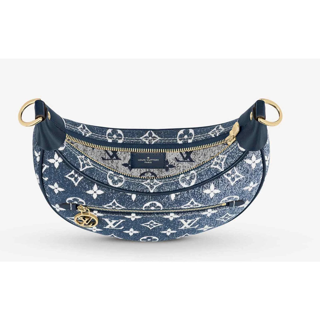 Louis Vuitton Blue Denim Loop Monogram Bag