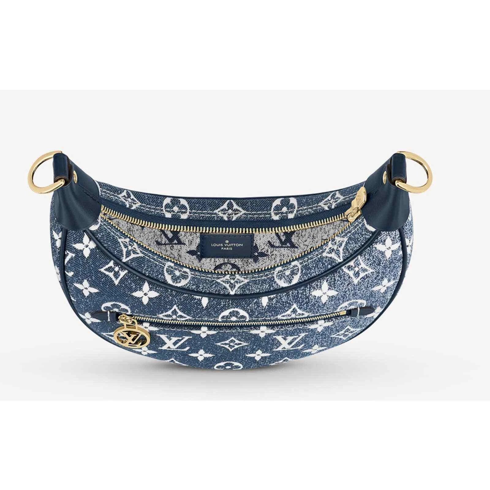 Louis Vuitton Blue Denim Loop Monogram Bag