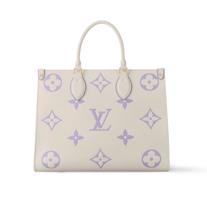 LV White Purple OnTheGo Tote Bag Monogram